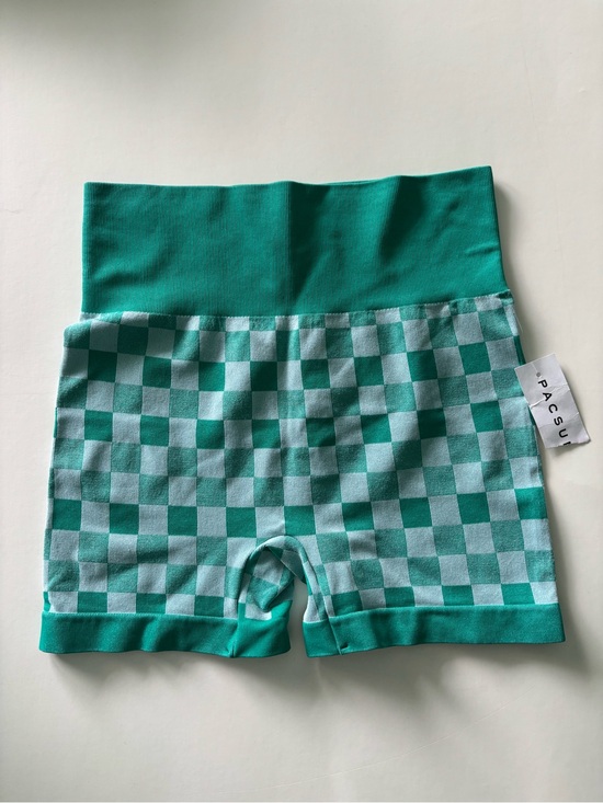 PacSun Pants - PacSun Teal Checkerboard Stretch Shorts